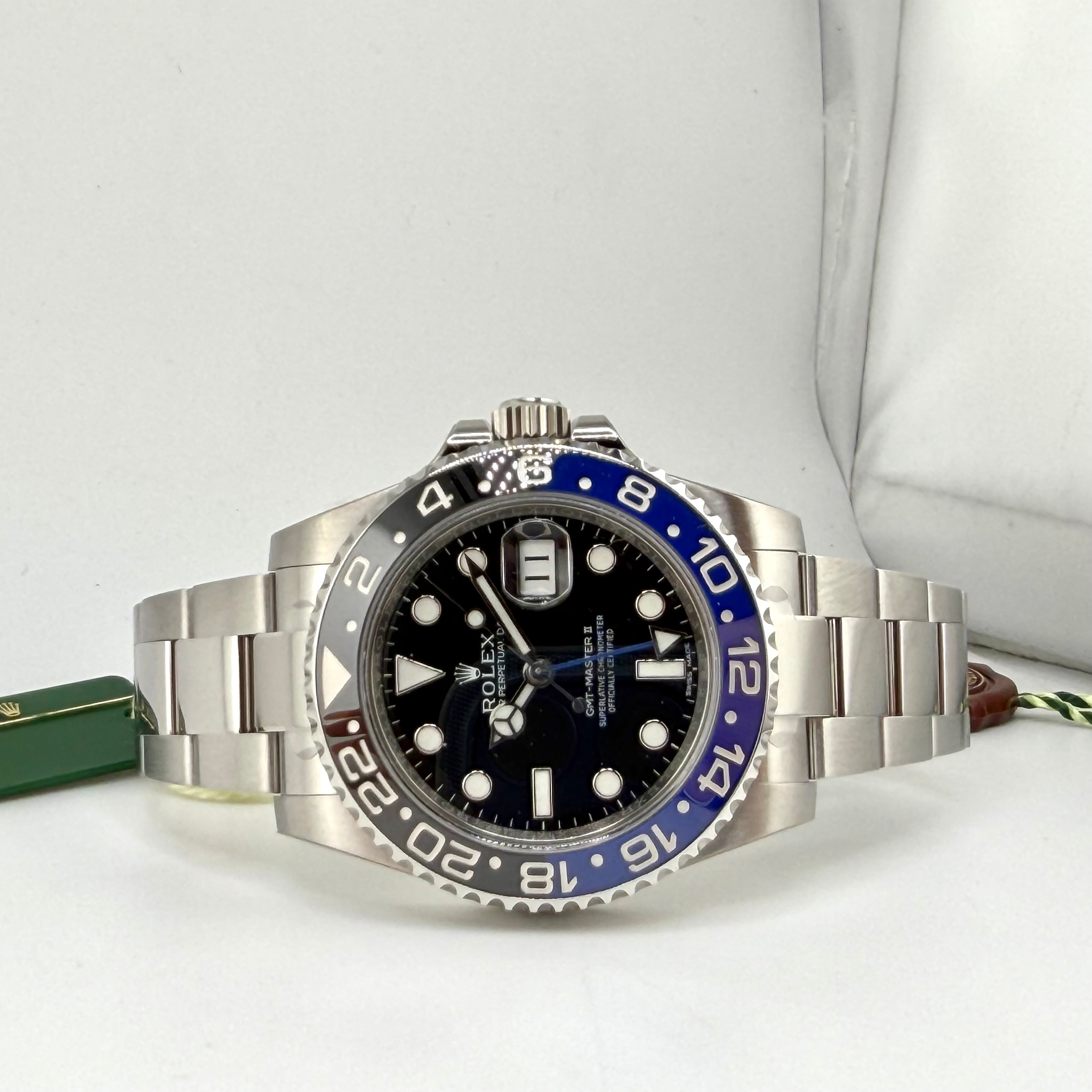 Rolex GMT Master II “Batman” 116710BLNR. Full sticker